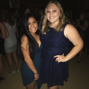 Navy blue lace dress